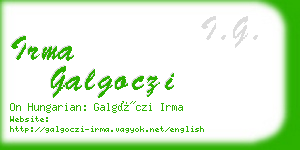 irma galgoczi business card